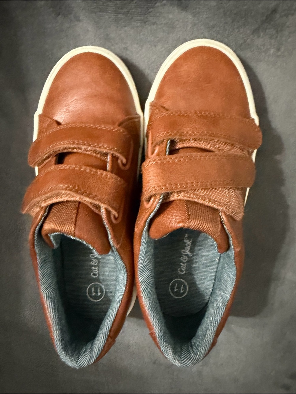 Cat & Jack Brown Double-Strap Kids Sneakers